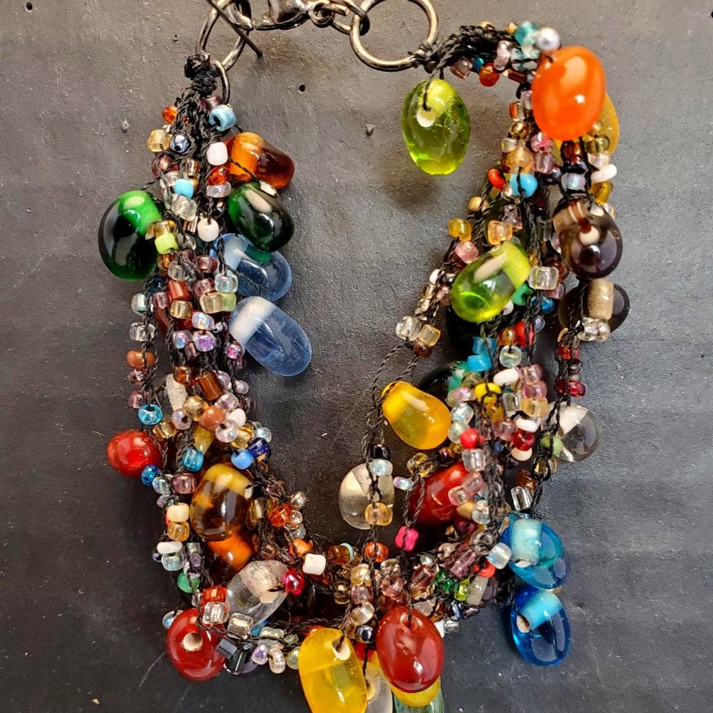 Vintage Cache Glass Bead Bracelet